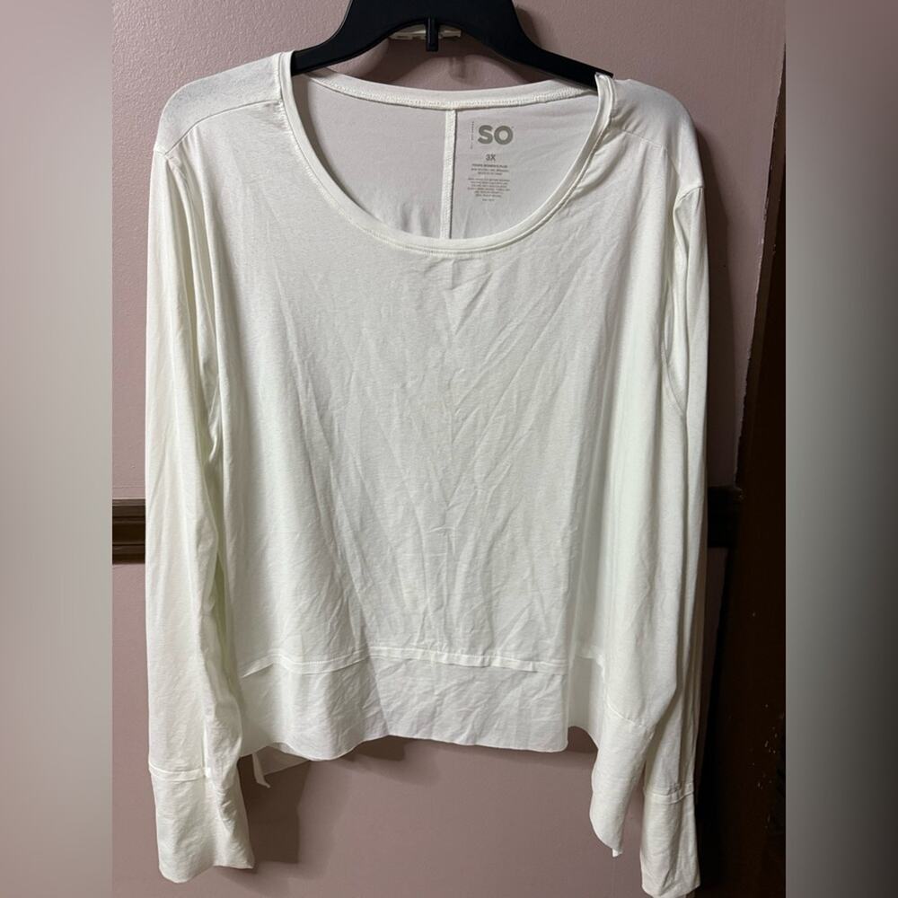 SO Women's Classic White Long Sleeve Tee